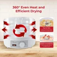 thumbnail image 3 of Rosewill Food Dehydrator Machine, 5 BPA-Free 12.6" Trays, Adjustable Temperature Controls | 95-158°F | 350W, Jerky, Herbs, Fruit, Veggies, Dried Snacks, 3 of 8