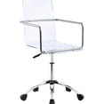 thumbnail image 2 of Clear Acrylic Office Chair with Caster Wheels / Allows Smooth Movement in Workspace, 2 of 2