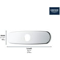 thumbnail image 4 of Grohe Repair Parts 075522430 10" Escutcheon in Matte Black, 4 of 5