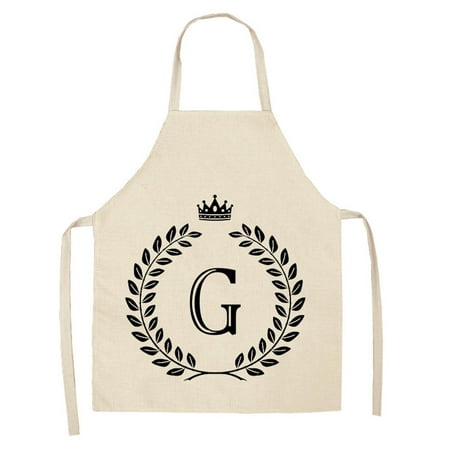

Fuieoe Apron Cookware Linen Kitchen Apron - Letter Printed Cotton Sleeveless