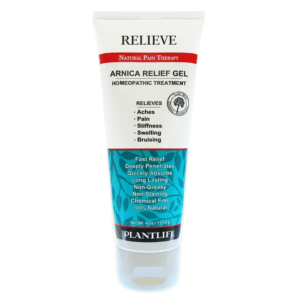 Plantlife Arnica Pain Relief Gel for Joint & Muscle Pain, Inflammation, Arthritis