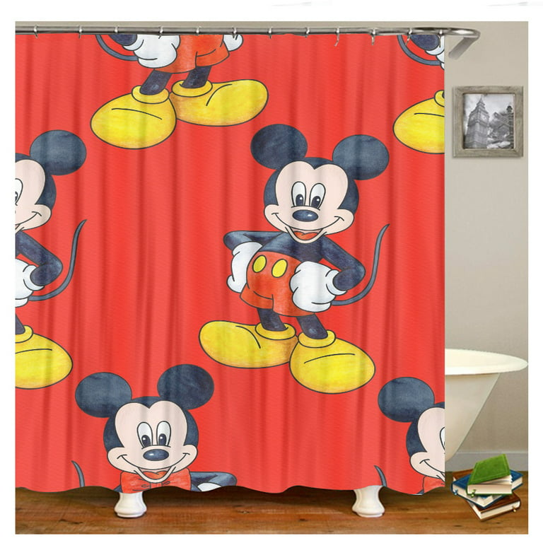 Louis Vuitton Mickey Minnie Bathroom Set Shower Curtain Style 57 - USALast