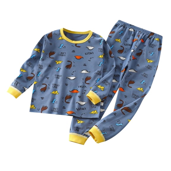 Cathalem Baby Toddler Kids Viscose from Bamboo Pajamas Set Pjs 18M-8Y Blue(12-18 Months)