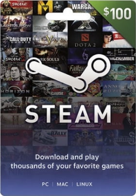 Steam 100 Giftcard Valve Physically Shipped Card Walmart Com