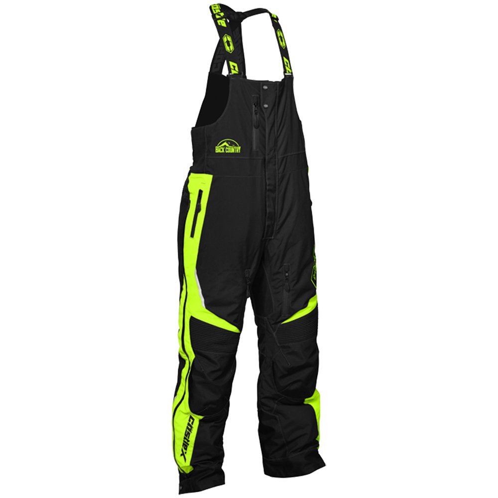 Castle X, 731632, Men's Tundra G2 Snowmobile Bibs Black/HiVis