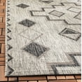 thumbnail image 5 of SAFAVIEH Courtyard Floella Geometric Indoor/Outdoor Area Rug, Grey/Black, 4' x 4' Square, 5 of 8