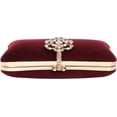thumbnail image 5 of Kwuty Velvet Evening Bags For Women With Flower Closure Rhinestone Crystal Embellished Clutch Purse For Party Wedding, 5 of 6
