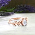 thumbnail image 7 of Gem Stone King 18K Rose Gold Plated Silver Ring Set with Moissanite (1.11 Cttw), 7 of 7