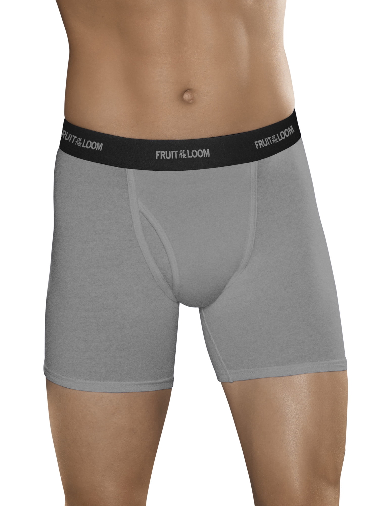 Fruit of the Loom Men's Beyondsoft Black and Gray Boxer Briefs, 5 Pack