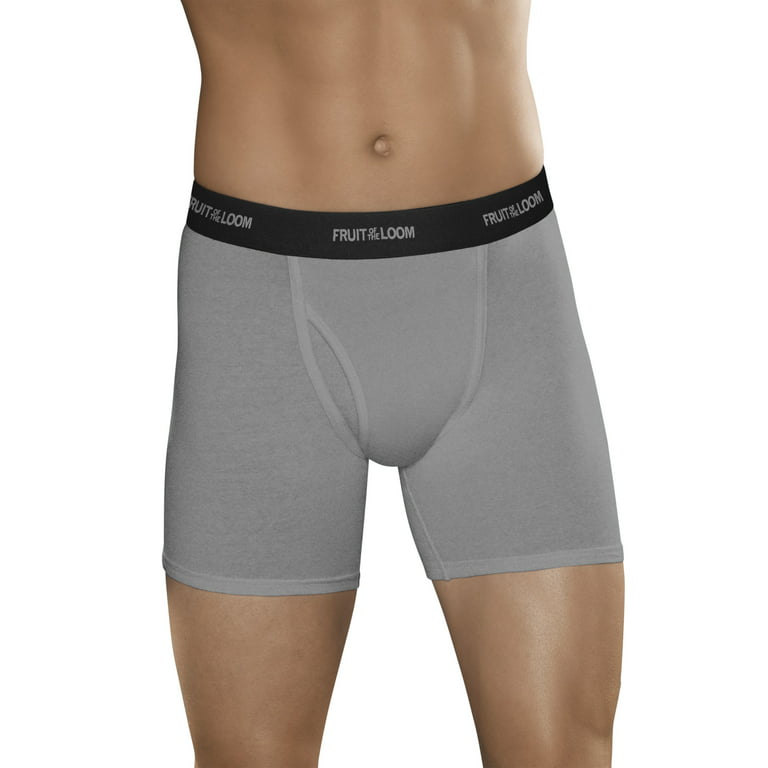 Fruit of the Loom Men's Beyondsoft Black and Gray Boxer Briefs, 4