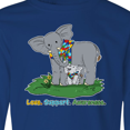 thumbnail image 4 of Inktastic Autism Love, Support, Awareness Elephants Long Sleeve Youth T-Shirt, 4 of 5