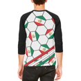 thumbnail image 2 of World Cup Mexico Soccer Ball Mens Raglan T Shirt White-Black MD, 2 of 2