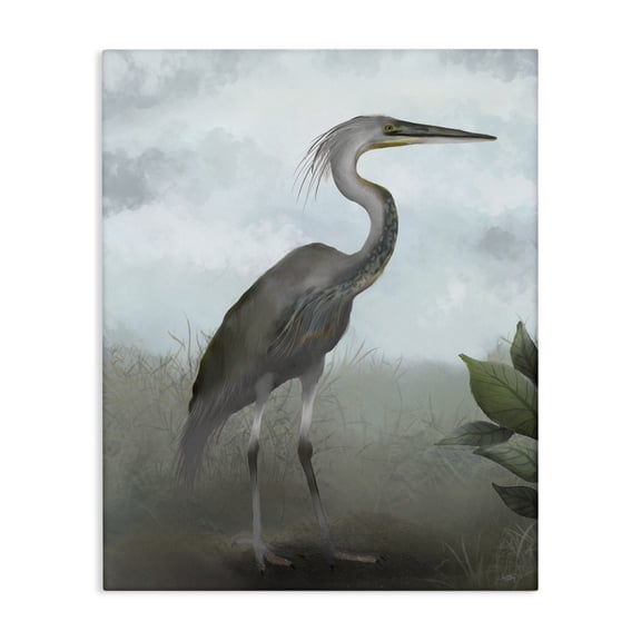 Stupell Industries Traditional Heron in Nature Study Canvas Art, 16 x 20, by Elizabeth Medley