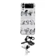 thumbnail image 3 of Funda de teléfono con llavero con colgante de anime de Peanuts, Snoopy y Charlie Brown para Samsung Galaxy Z Flip 3 4 5 5G, funda rígida, 3 of 5