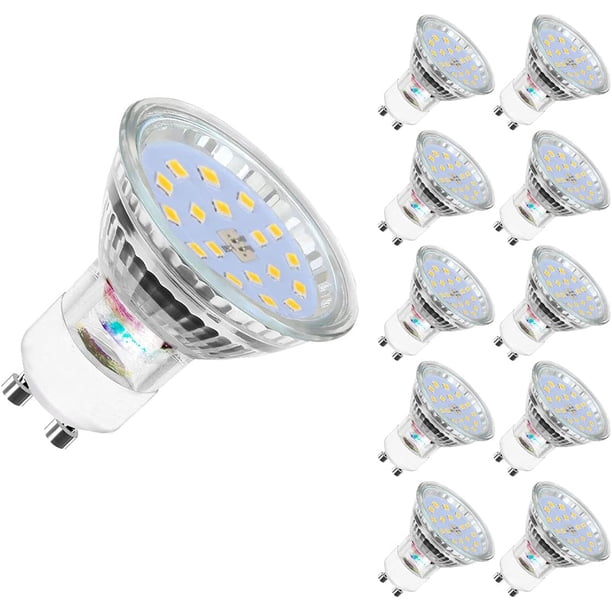 Bombilla LED regulable de luz natural blanca cálida de 2700 K, equivalente a halógeno, reemplazo de iluminación de riel GU10, brillo de 5 W, 600 lm, fuente de luz de ahorro de energía con