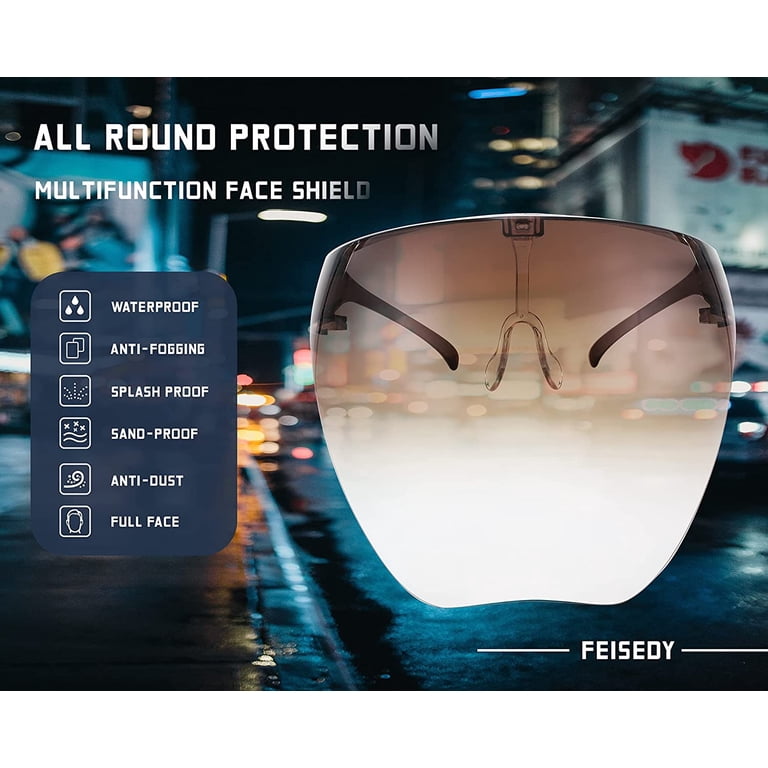 FEISEDY Full Cover Face Visor Protective Glasses Mirror Shield Sunglasses Anti FEISEDY Full Cover Face Visor Protective Glasses Mirror  main image 4