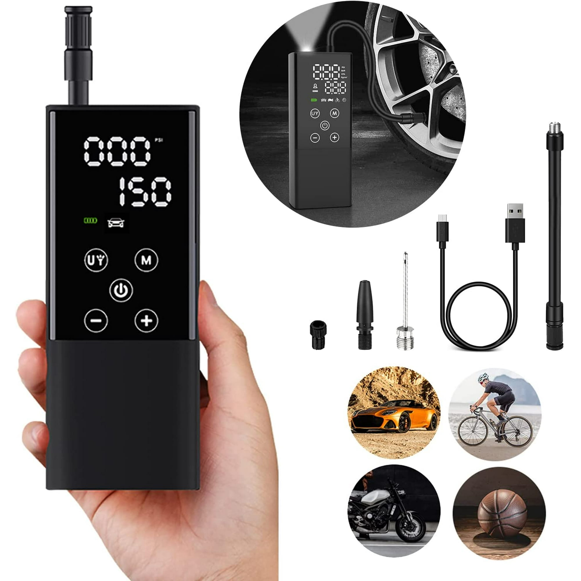 Compresseur d'air sans fil portable Gonfleur électrique 150Psi