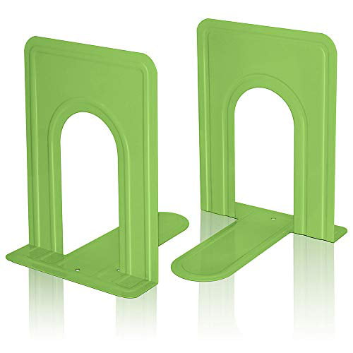 Decorative Book Stopper for Books Urban Deco Book Ends Metal Book Ends for Shelves Magazine Bookend Supports with Phone Stand Heavy Duty Bookend Black-2pk 