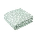 thumbnail image 3 of Mainstays 7 Piece Reversible Bed in a Bag Comforter Set with Sheets, Green Floral, King, 3 of 7