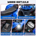 thumbnail image 6 of iRerts 24V Ride on ATV, Powered Ride on Toys for Kids Boys Girls Ages 3-5, Kids 4 Wheeler Electric Cars with Bluetooth, Music, LED Headlights, Front Rear Storage Racks, Crash Bars, Blue, 6 of 10
