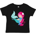thumbnail image 3 of Inktastic Cute Mermaid, Little Mermaid, Pink Hair, Dolphin Girls Toddler T-Shirt, 3 of 5