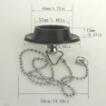 thumbnail image 2 of Tapón de fregadero con cadena, tapón de drenaje para bañera a prueba de herrumbre con anillo de goma, tapón de cubierta de drenaje para bañera, escurridor de lavabo, 2 of 5