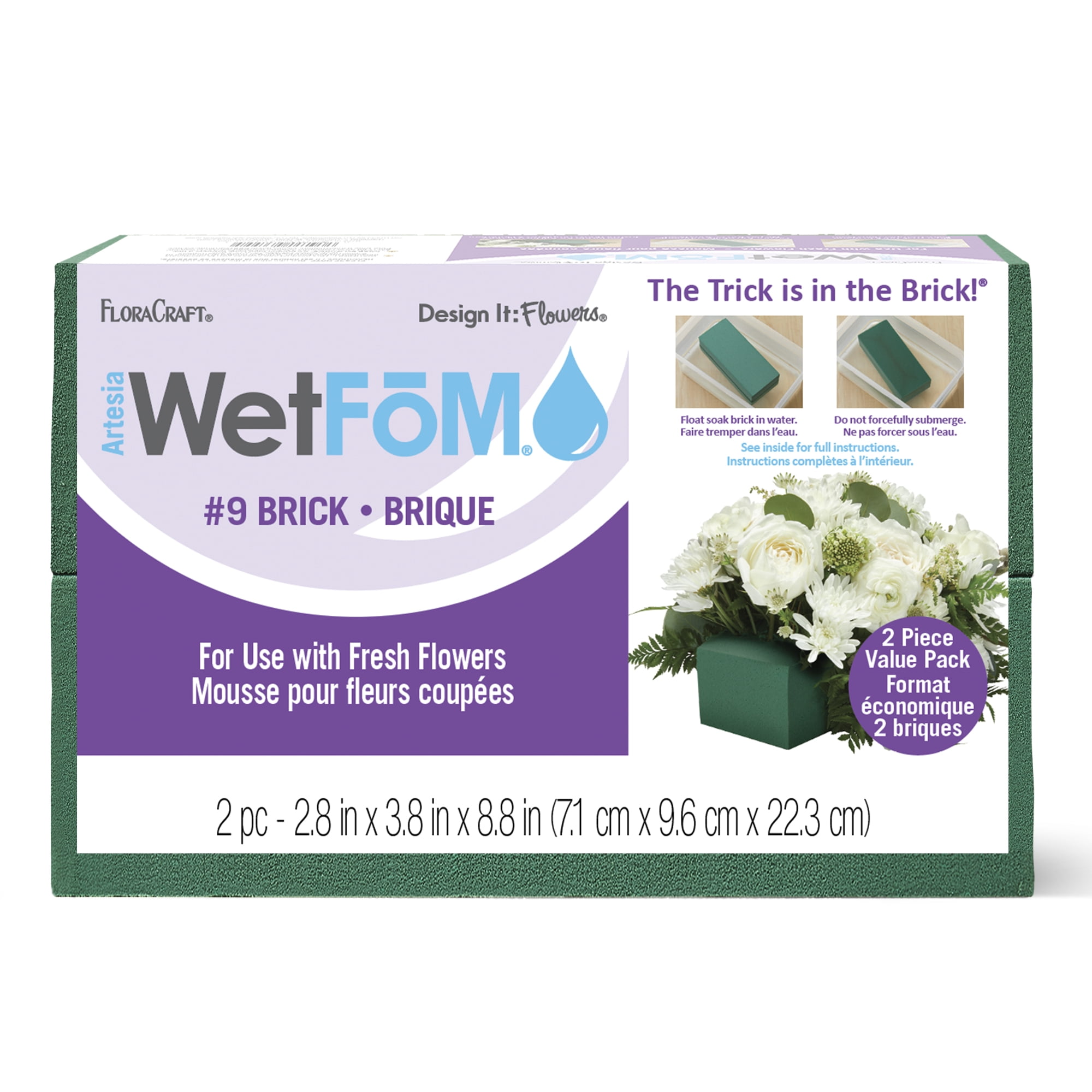 FloraCraft WetFōM Green Brick, 12 Packs: 2 ct. (24 total)