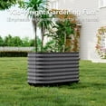 thumbnail image 5 of Garvee Self-Watering Wheeled Metal Garden Bed – Mobile Raised Planter Box with Water, Galvanized Steel Indoor/Outdoor Rolling Grow Station for Herbs, Veggies & Decor （59 in x23.6 in x27.5,Gray, 5 of 7