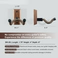 thumbnail image 3 of Guitar Wall Mount Hanger hook Bracket Holder for Acoustic and Electric Guitars , Black Walnut Wood base-Brown Silicone., 3 of 12
