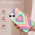 thumbnail image 3 of Shangniulu Love Heart Printed Case Girls Women Aesthetic Cute Shockproof Protective Case Soft TPU Hard Back Anti-Scratch Cover, 3 of 4