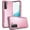 Pink, variant on Supershield Case for Samsung Galaxy S22 5G, Dual Layer Military Grade Drop Proof Protective Cover Hard Shell Sturdy Durable Phone Case - Black