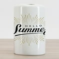 thumbnail image 2 of Hello Summer Ceramic Toothbrush Holder, Simplistic Hand Drawn Lettering Typography Holiday Party, Decorative Versatile Countertop for Bathroom, 4.5" X 2.7", Charcoal Grey White, 2 of 4