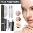 thumbnail image 2 of 10pcs Pimple Popper Kit d'Outils en Acier Inoxydable Décapant Outil Comédons Extracteur pour le Front Visage Nez Lightwe, 2 of 7