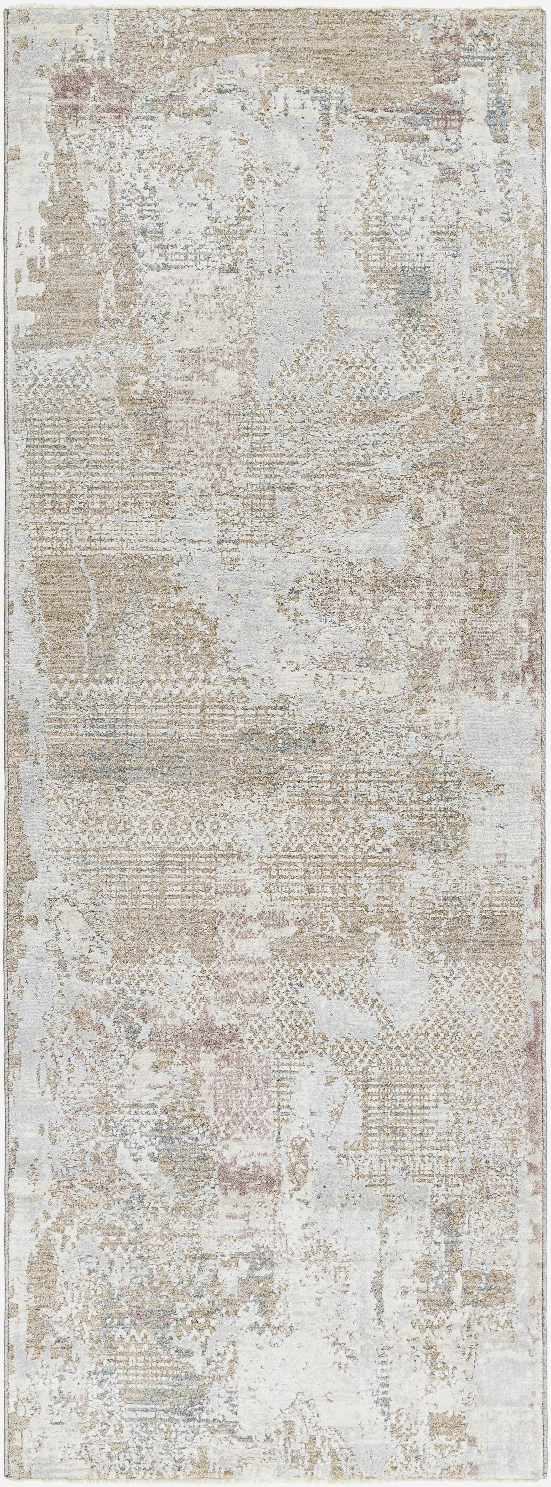 Hauteloom Hanae Hallway, Kitchen Runner Rug - Beige, Brown, Gray - 2'7" x 10'