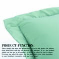 thumbnail image 5 of Organictune Brushed Microfiber Euro Pillow Shams Set of 2, 26 x 26 Soft and Breathable Square Pillow Cases, Sea Green, 26"×26", 5 of 5