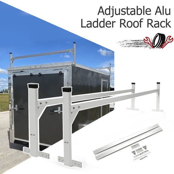 Adjustable Aluminum Roof Ladder Rack Bracket For Any Size Of Enclosed Trailers