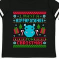 thumbnail image 4 of Inktastic I Want a Hippopotamus for Christmas Pixelated Ugly Sweater Boys or Girls Toddler T-Shirt, 4 of 5