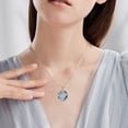 thumbnail image 4 of 60th Birthday Gifts for Women Sterling Silver Tree of Life Necklace Blue Crystal Jewelry for Her Wife Mom Mother Grandma Grandmother, 4 of 5