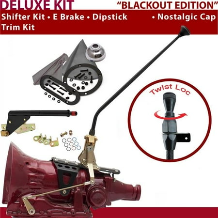 American Shifter TH350 Shifter Kit Black 23 in. E Brake Trim Kit Dipstick for DD267
