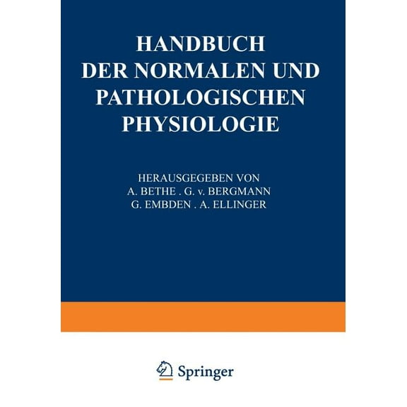 Handbuch Der Normalen Und Pathologischen Receptionsorgane 1. Tangoreceptoren, Thermoreceptoren, Chemoreceptoren, Phonoreceptoren, Statoreceptoren, (Paperback)