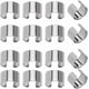 thumbnail image 1 of 1 caja de 150 piezas de aretes de acero inoxidable, de plata, ajustables, estilo punk, con clip, 1 of 6