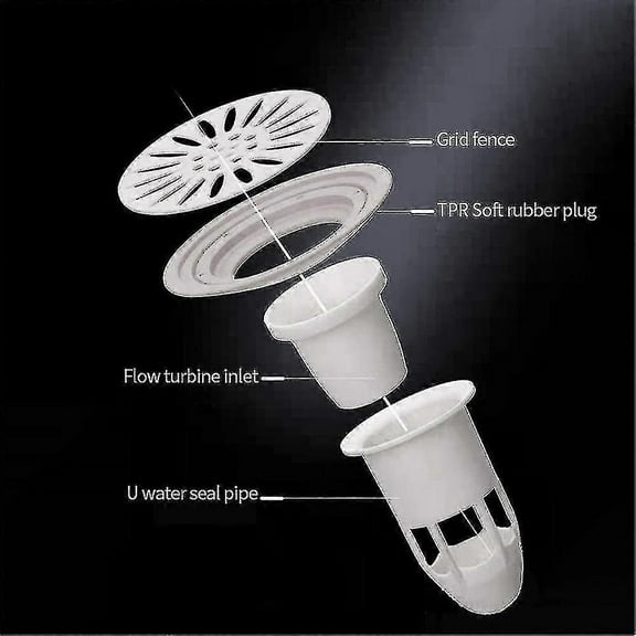 Sewer Anti-odor Shower Drain Stopper Deodorant Floor Drain Cover AWhite
