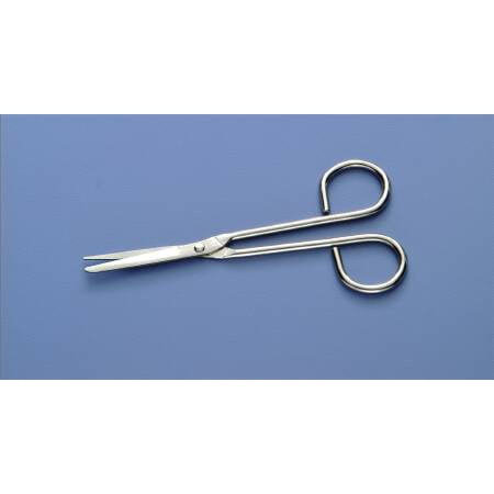 Floor Grade Scissors Busse Utility Scissors Nurse 5-1/4 Inch Floor Grade Stainless Steel Sterile Finger Ring Handle Angle, Case of 100 ()