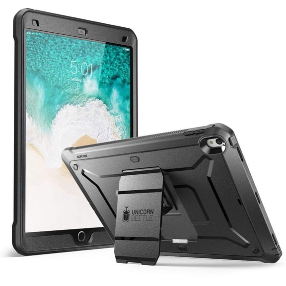 iPad Pro 12.9 2017 Case, SUPCASE [Heavy Duty] [Built-in Screen Protector] Unicorn Beetle PRO Series Full-Body Rugged Protective Case Apple iPad Pro 12.9 inch 2017, Not Fit 2018 Version(Black)