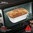 thumbnail image 5 of Stock Your Home Disposable Aluminum Mini Loaf Pans with Lids, 1 lb (50 Pack) Plastic Dome Lid Foil Baking Tins, Tin Pans for Cake, Bread, Holiday Baked Goods Packaging, 5 of 7
