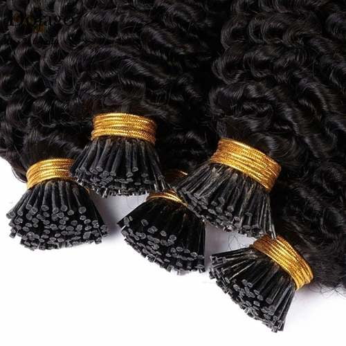 Afro Curly Coily iTip Microlinks Human Hair Extensions