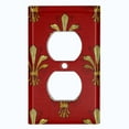 thumbnail image 3 of Metal Light Switch Plate Cover Elegant Burgundy Wall Sconce Damask DAM076, 3 of 15