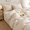 Beige Gingham-Twin, variant on Beige Gingham Queen Size Microfiber Bedding Comforter Set with Pillowcases