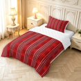 thumbnail image 2 of Manfei Red Black Geometric Check Twin Comforter Sets,Classic Plaid Bedding Set,Reversible,2 Pieces,1 Comforter and 1 Pillowcase,2 Pieces,1 Comforter and 1 Pillowcase, 2 of 7