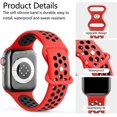 thumbnail image 2 of Correa para Apple Watch Band (roja/negra) 49mm 45mm 44mm 42mm, Correa deportiva de silicona suave transpirable para iWatch SE/Apple Watch Series 8 7 6 5 4 3 2 1, 2 of 5
